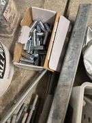 LARGE HARDWARE LOT: ANCHORS, STUDS, PLATES, MOUNTS