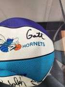 1990's Charlotte Hornets Team Signed Ball in Display Case