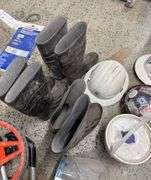 Grouping of Safety Helmets, Rubber Boots, Lufkin Measuring Tools and More!