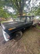 1970 Ford 350 Custom 12' Flatbed, Black Truck VIN# F85YLH57363