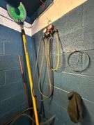 Wire Shop Rack w/ Contents & Wall Peg Storage Contents