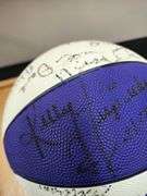 1990's Charlotte Hornets Team Signed Ball in Display Case
