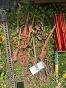 Lot of Assorted Steel Shackles, Fittings, Binders, & other Freight Rigging Tools