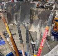 Grouping of Shovels, Shop Brooks Sqeegees and More