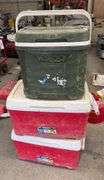 Grouping of Three IGLOO Coolers