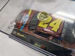 Jeff Gordon 1:24 Scale #24 Dupont Nascar 50th Anniversary Die Cast in Autographed Display Case