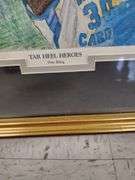 "Tar Heel Heroes" By Fritz Kling Framed and Matted Print Signed By Dean Smith and Phil Ford