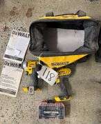Two Dewalt 20V Max Drills With Bag & Craftsman Bit Set
