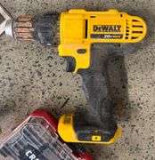 Two Dewalt 20V Max Drills With Bag & Craftsman Bit Set