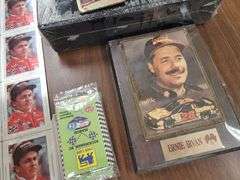 Nascar Collectible Cards and Ernie Irvan Plaque