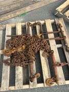 Lot of 4 Sets of Freight Chains & Binders