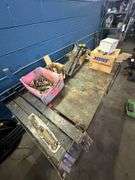 Air Compressor Spooler Work Bench w/ Contents
