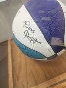 1990's Charlotte Hornets Team Signed Ball in Display Case