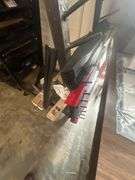 Lot of Large A-Frame Rack of Replacement Lawn Mower Blades