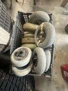 Lot of Assorted New & Used Mower Tires