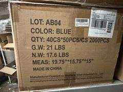 Contents of New Stock Room includes New Steel Toe Rubber Boots, New Gloves, New Food Trays, New Floor Mats, New Protective Face Sheilds, New Carts, and all Shelving