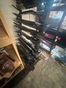 Lot of Large A-Frame Rack of Replacement Lawn Mower Blades
