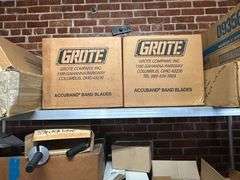 Contents of New Stock Room includes New Steel Toe Rubber Boots, New Gloves, New Food Trays, New Floor Mats, New Protective Face Sheilds, New Carts, and all Shelving