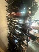 Lot of Large A-Frame Rack of Replacement Lawn Mower Blades