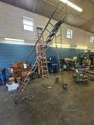 12 Step Rolling Safety Ladder w/ 10" Top Step