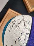 1990's Charlotte Hornets Team Signed Ball in Display Case