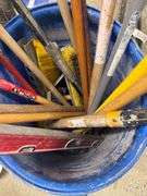 Grouping of Shovels, Shop Brooks Sqeegees and More