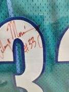 Alonzo Mourning Autographed Framed and Matted Charlotte Hornets Jersey