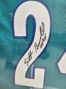 Scott Burrell Autographed Framed and Matted Charlotte Hornets Jersey