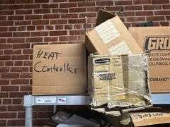 Contents of New Stock Room includes New Steel Toe Rubber Boots, New Gloves, New Food Trays, New Floor Mats, New Protective Face Sheilds, New Carts, and all Shelving