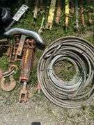 Lot of Agricultural Drawbars, PTO Shafts, & Manual Lift Links