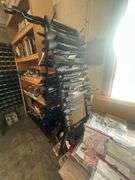 Lot of Large A-Frame Rack of Replacement Lawn Mower Blades
