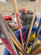 Grouping of Shovels, Shop Brooks Sqeegees and More