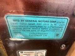 1974 Chevrolet Corvette Stingray VIN# 1Z37245422313