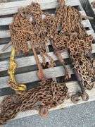 Lot of 4 Sets of Freight Chains & Binders