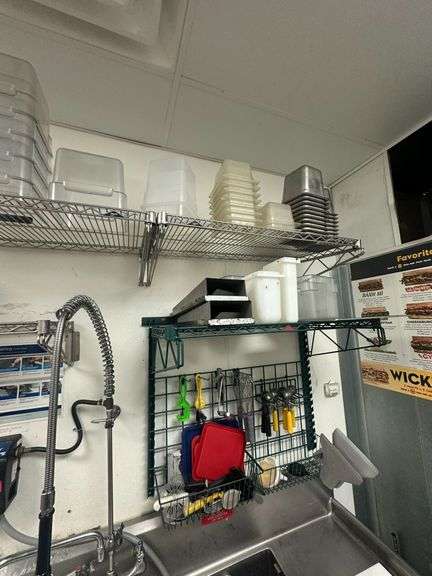 Five Hanging Wire Shelves