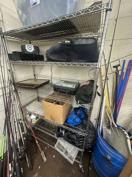Wire Storage Racks w/ Contents