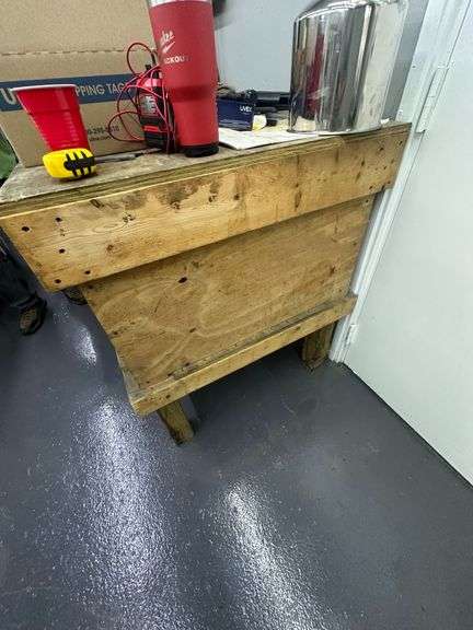 Wooden Workbench Table *NO Contents*