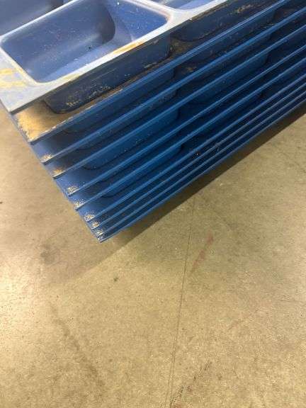 10 Blue Plastic Storage Trays