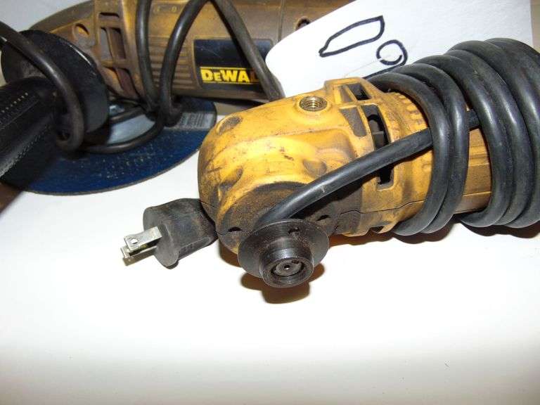 Two DeWalt 4" Side Grinders