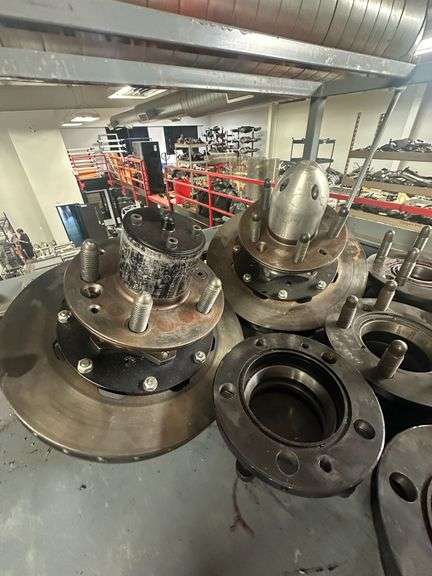Grouping of Steel 5x5 Hubs (13 Total 2 w/ Rotors)