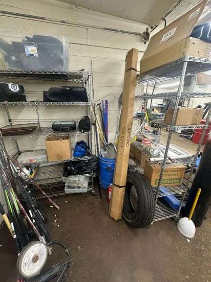 Wire Storage Racks w/ Contents
