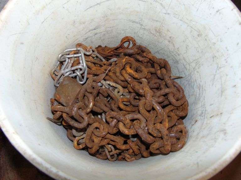 Partial Bucket of Short Pieces of Chain