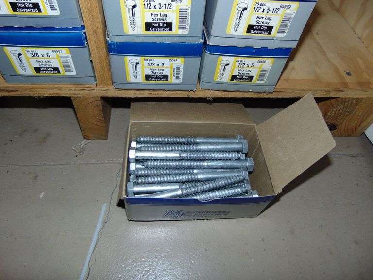 Misc. Galv. Lag Bolts 14 Boxes