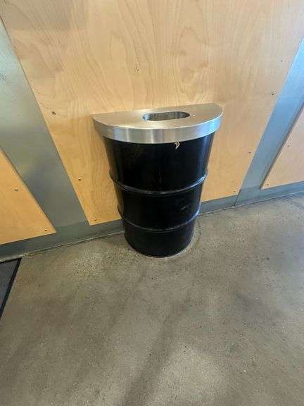Two Metal Trash Cans