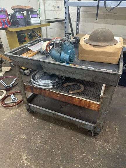 Rolling Shop Cart w/ Contents