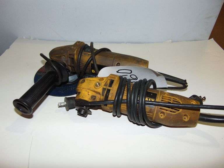 Two DeWalt 4" Side Grinders