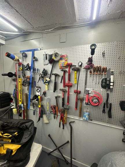 Pegboard Storage Wall w/ Huge Variety of High Quality Mechanic's Hand Tools