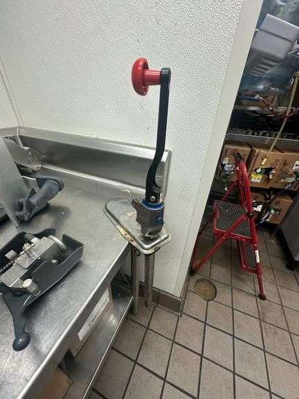Stainless Steel Prep Table with Can Opener