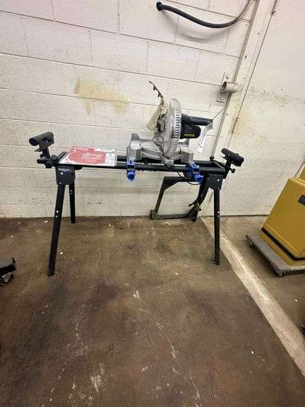 Delta Shopmaster 10" Miter Saw w/ Miter Saw Stand Set w/ Additional Diablo 12" Diamond Saw Blade
