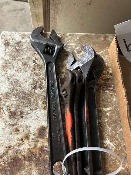 Grouping of Crescent Tool Co Adjustable Wrenches
